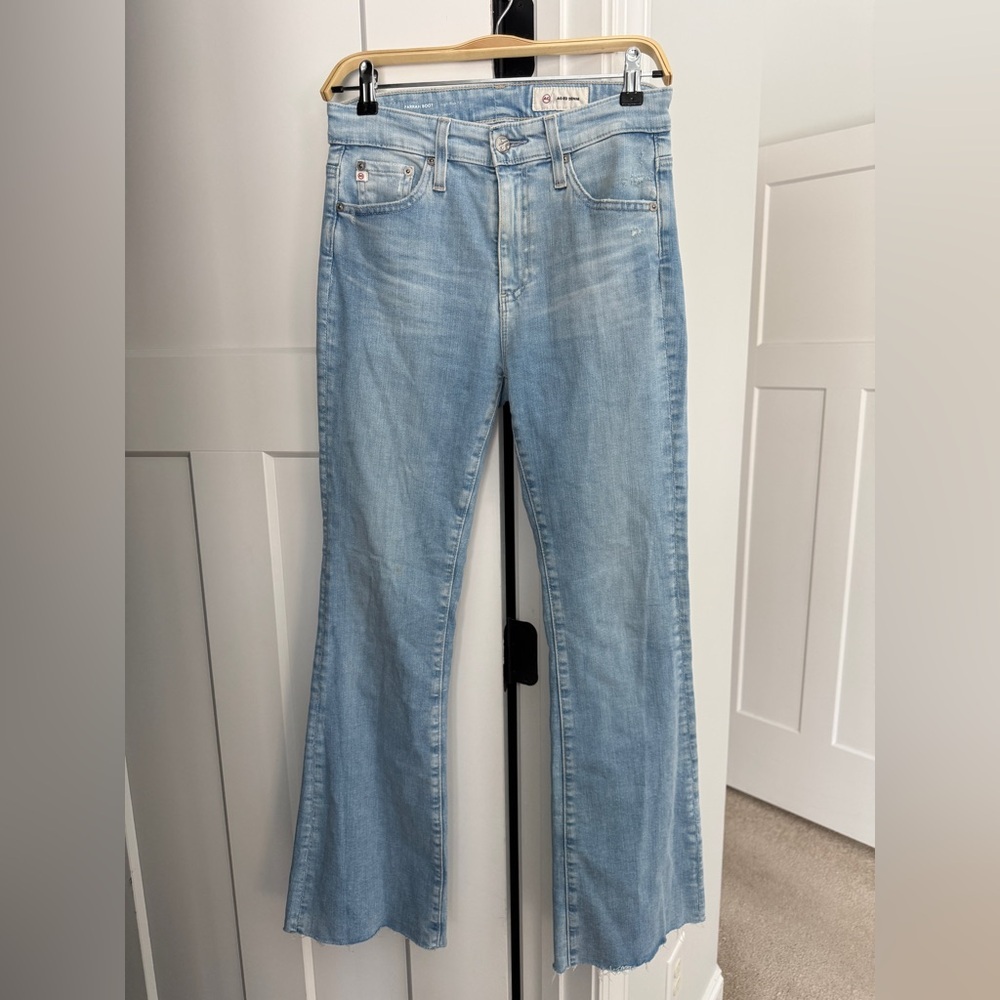 AG Adriano Goldschmied Farrah Boot High Rise Blue Flare Jeans